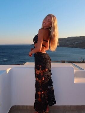 Cult Gaia Accalia Crochet Gown